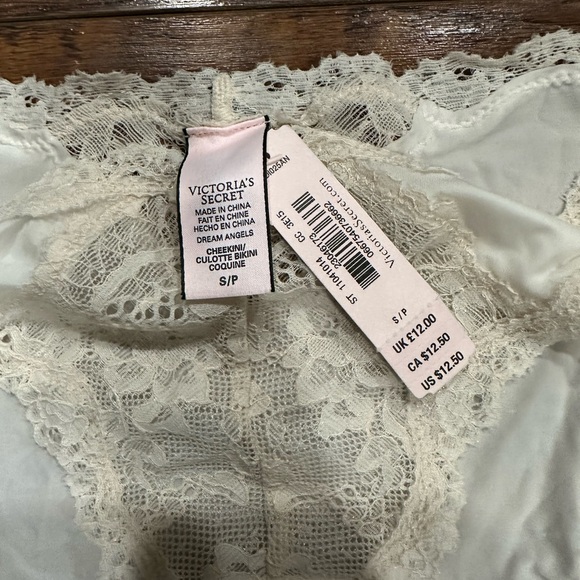 2 Victoria's Secret Dream Angels Cheekini Panties Bundle- Small- Navy Blue Ivory - Picture 7 of 11